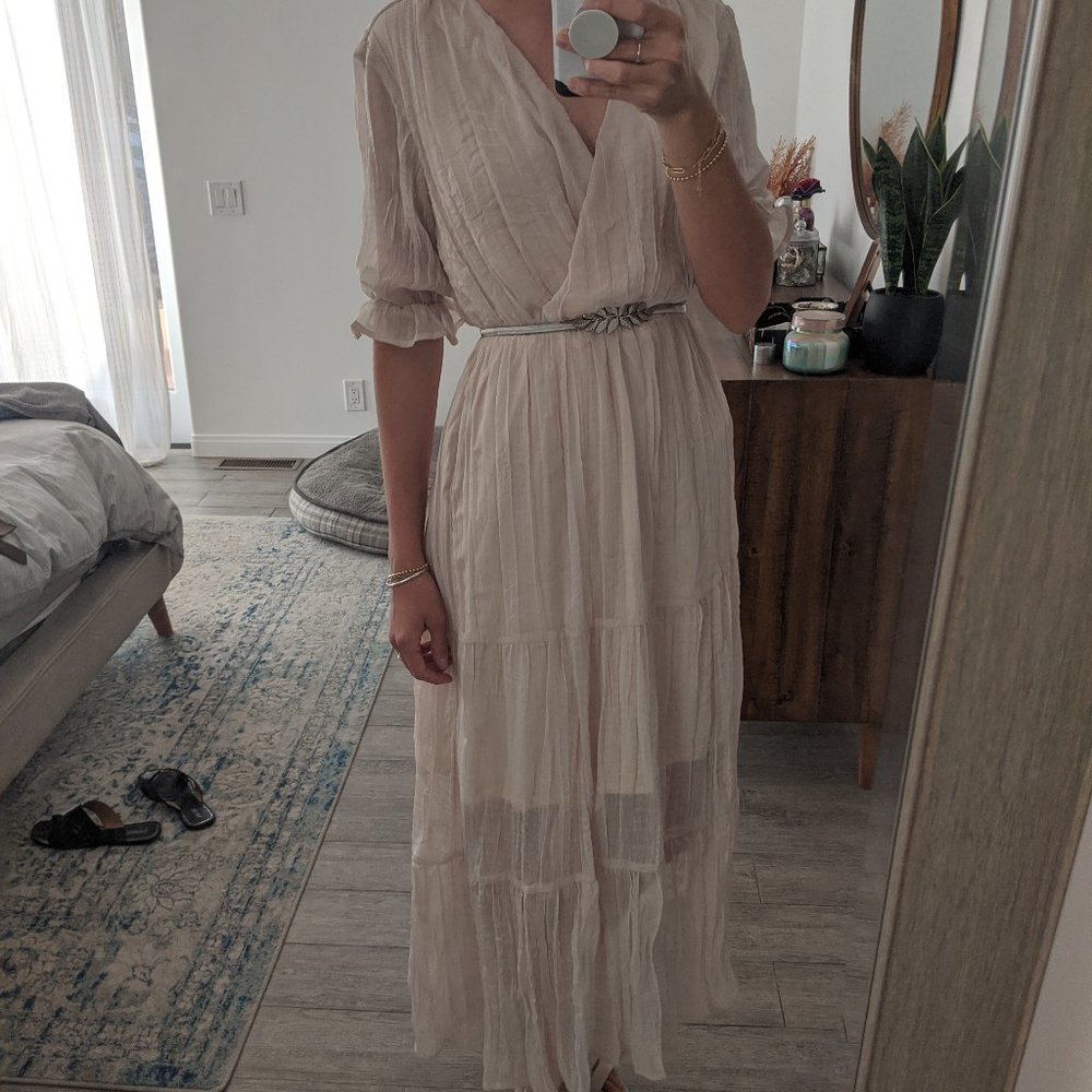 Pocketed Tiered Maxi Dress - Vici Dolls